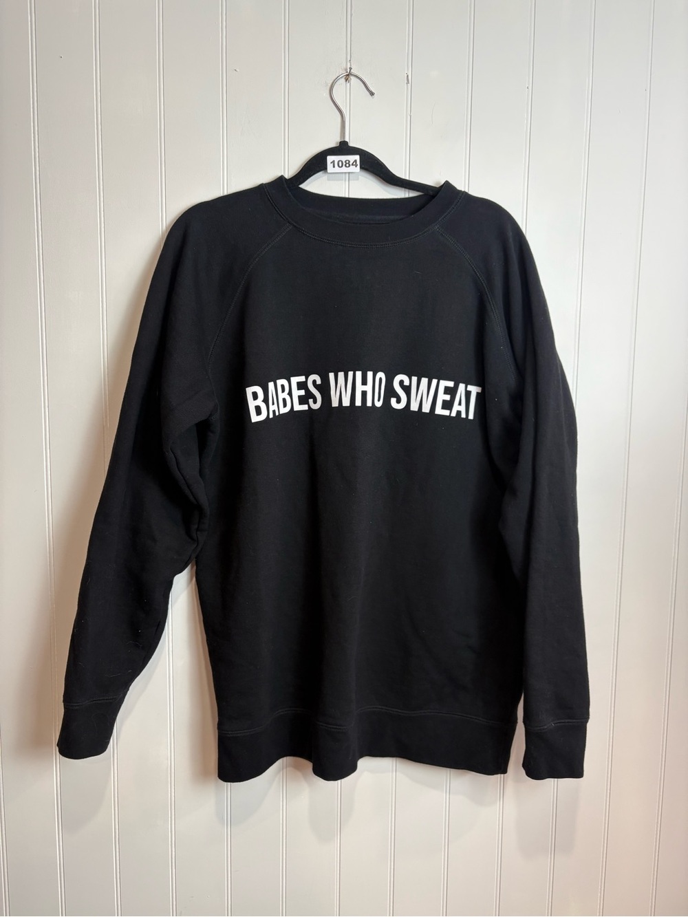 Brunette The Label “Babes Who Sweat”Crewneck Sweatshirt Black XS/S Athleisure - Picture 3 of 6